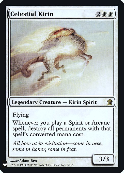 Celestial Kirin - The List