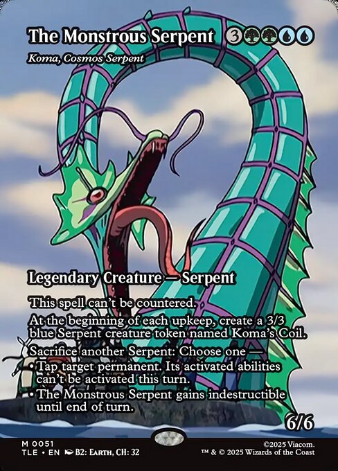The Monstrous Serpent (Koma, Cosmos Serpent) - Avatar: The Last Airbender Eternal - Borderless