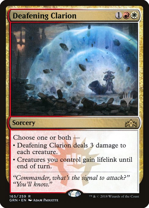 Deafening Clarion - Guilds of Ravnica Promos