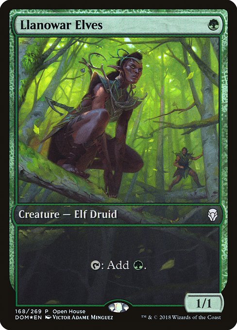 Llanowar Elves - Dominaria Promos - Promo Foil