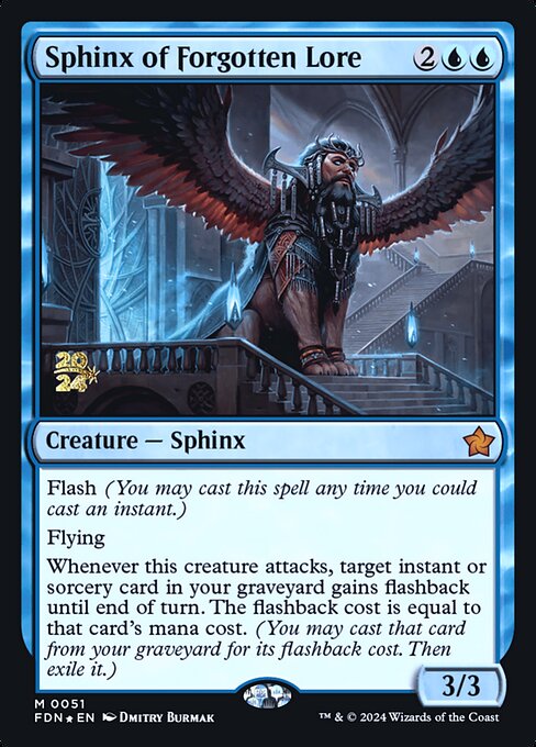 Sphinx of Forgotten Lore - Foundations Promos - Promo Foil