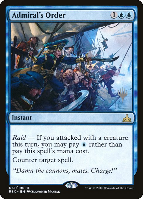 Admiral's Order - Rivals of Ixalan Promos