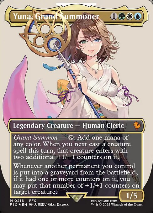 Yuna, Grand Summoner - Final Fantasy Commander - Surge Foil, Borderless