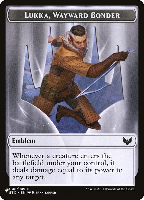 Lukka, Wayward Bonder Emblem - The List