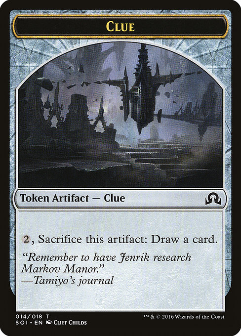 Clue - Shadows over Innistrad Tokens