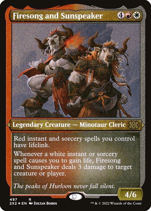 Firesong and Sunspeaker - Double Masters 2022 - Etched Foil