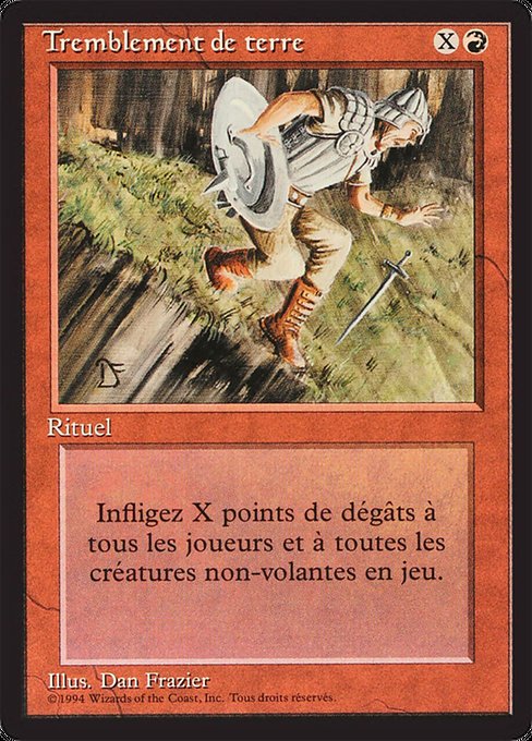 Tremblement de terre (Earthquake) - Foreign Black Border