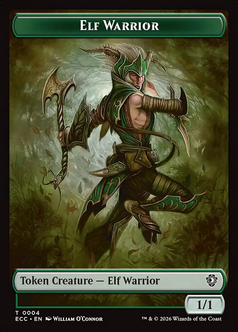Elf Warrior - Lorwyn Eclipsed Commander Tokens