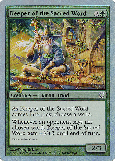 Keeper of the Sacred Word - Unhinged - Promo Foil