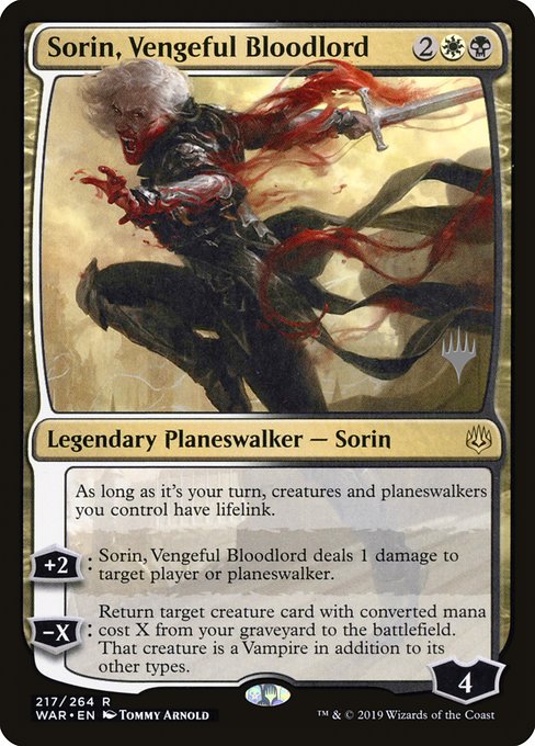 Sorin, Vengeful Bloodlord - War of the Spark Promos