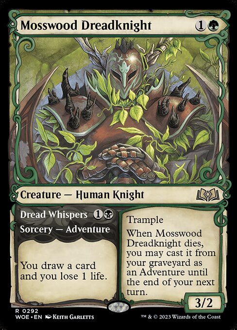 Mosswood Dreadknight // Dread Whispers - Wilds of Eldraine