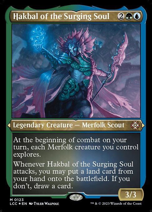 Hakbal of the Surging Soul - The Lost Caverns of Ixalan Commander - Etched Foil