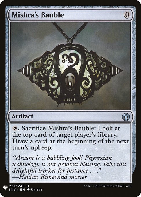 Mishra's Bauble - The List