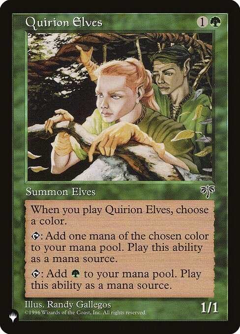 Quirion Elves - The List