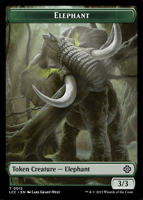 Elephant - The Lost Caverns of Ixalan Commander Tokens