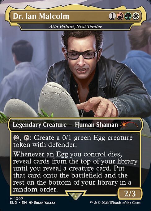 Dr. Ian Malcolm (Atla Palani, Nest Tender) - Secret Lair Drop