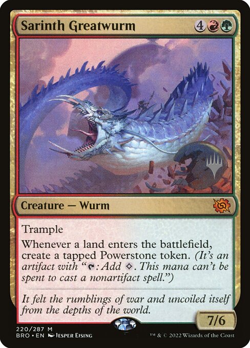 Sarinth Greatwurm - The Brothers' War Promos