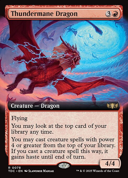 Thundermane Dragon - Tarkir: Dragonstorm Commander - Extended Art