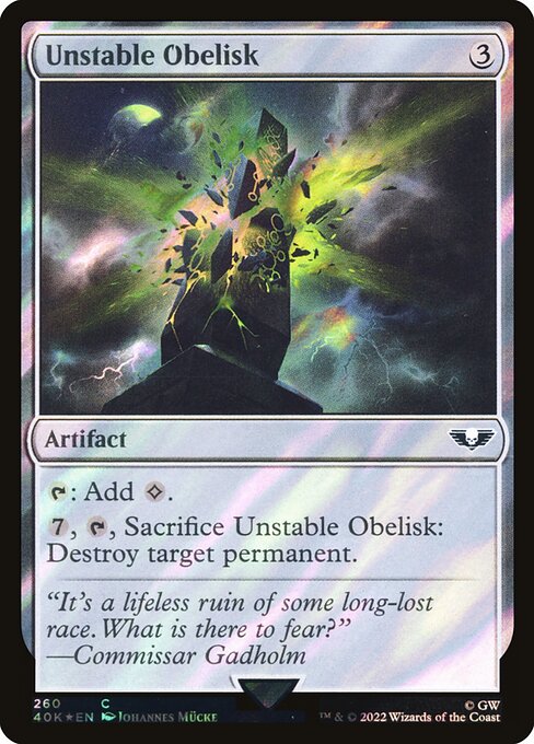 Unstable Obelisk - Warhammer 40,000 Commander - Surge Foil