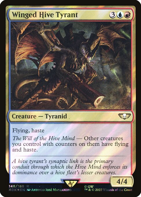 Winged Hive Tyrant - Warhammer 40,000 Commander - Surge Foil