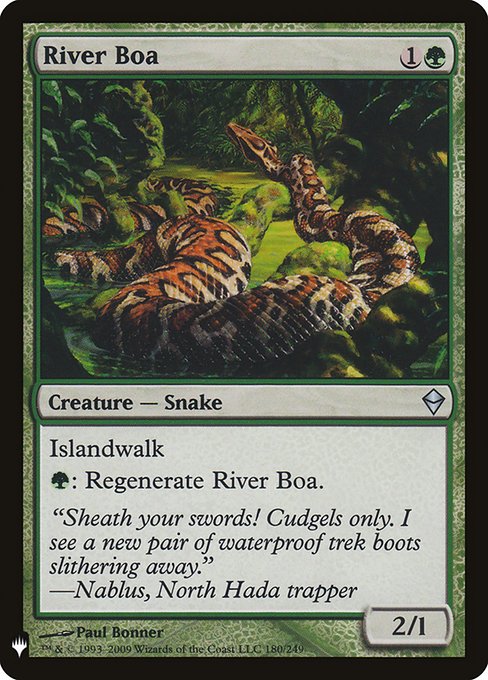 River Boa - The List