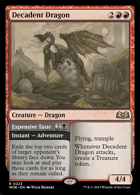 Decadent Dragon // Expensive Taste - Wilds of Eldraine