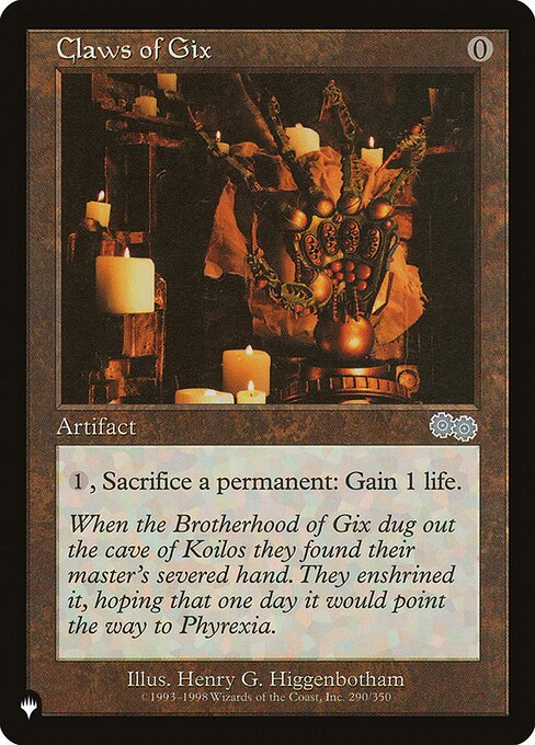 Claws of Gix - The List