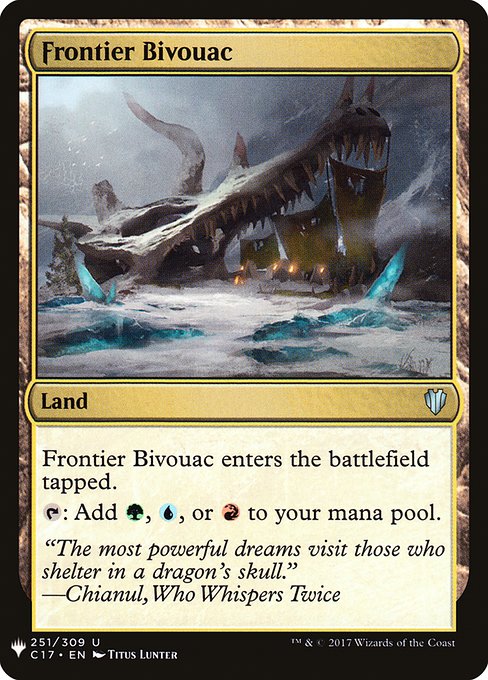 Frontier Bivouac - The List