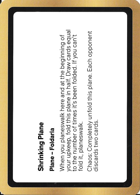 Shrinking Plane - Black Lotus Unknown Planechase