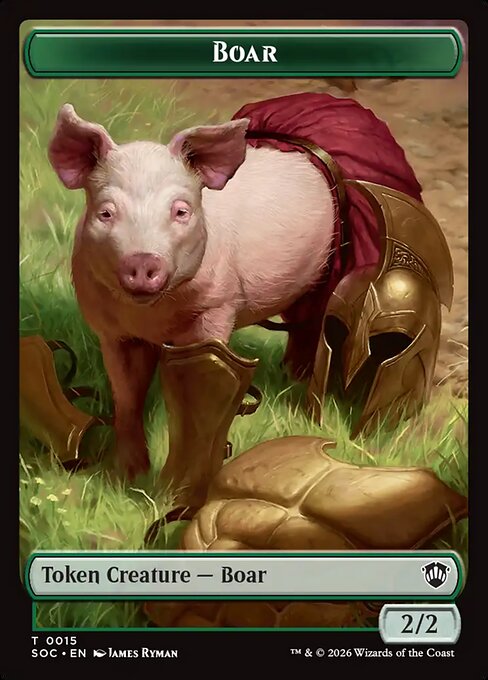 Boar - Secrets of Strixhaven Commander Tokens