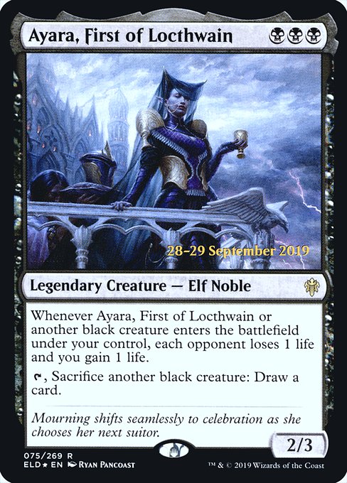Ayara, First of Locthwain - Throne of Eldraine Promos