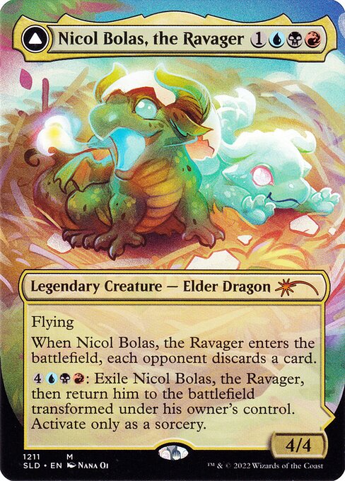 Nicol Bolas, the Ravager // Nicol Bolas, the Arisen - Secret Lair Drop - Borderless