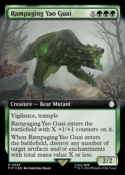 Rampaging Yao Guai - Fallout - Surge Foil, Extended Art