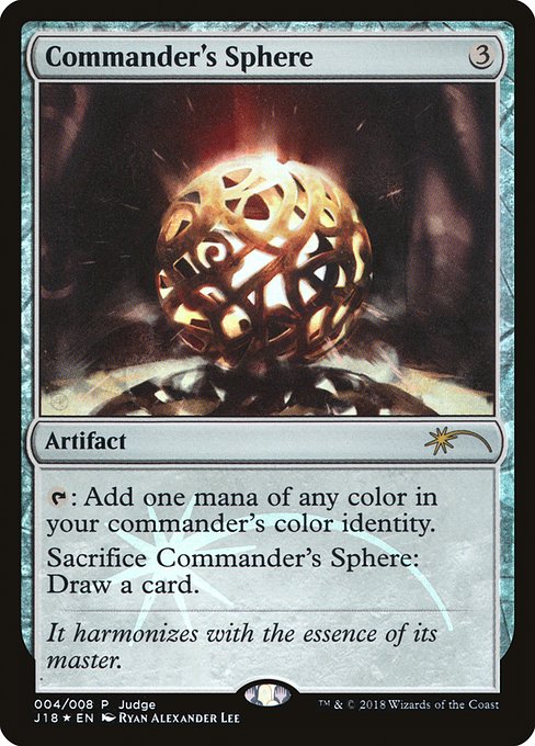 Commander's Sphere - Judge Gift Cards 2018