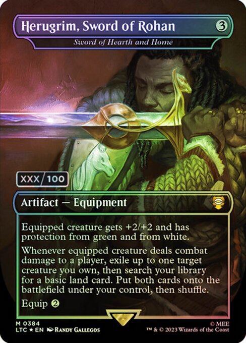 Herugrim, Sword of Rohan (Sword of Hearth and Home) - Tales of Middle-earth Commander - Double Rainbow, Borderless