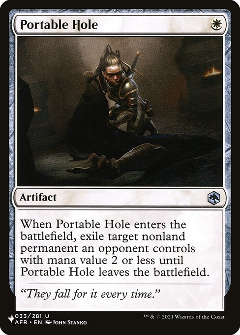 Portable Hole - The List