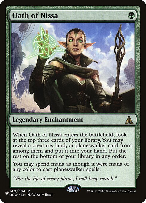 Oath of Nissa - The List