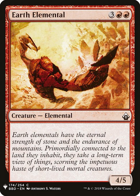 Earth Elemental - The List