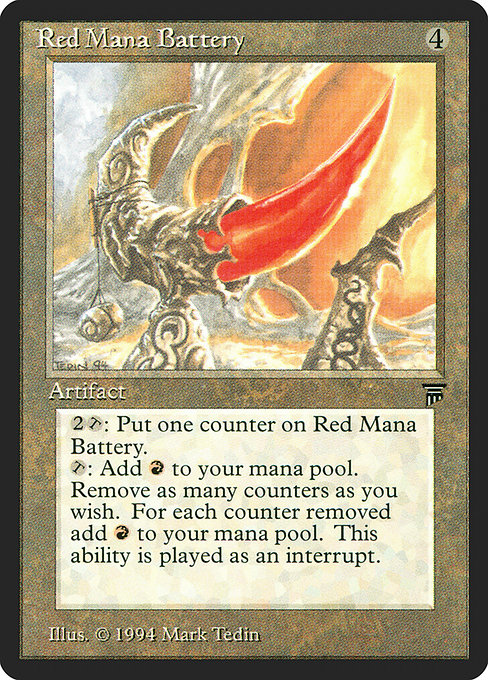 Red Mana Battery - Legends