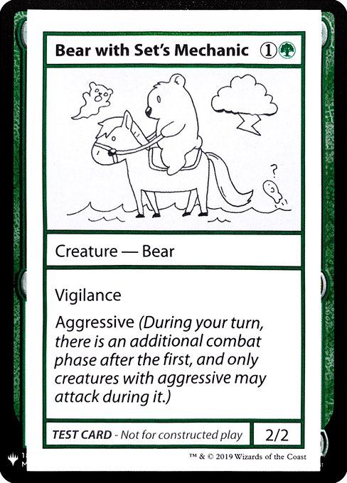 Bear with Set's Mechanic - Mystery Booster Playtest Cards 2019