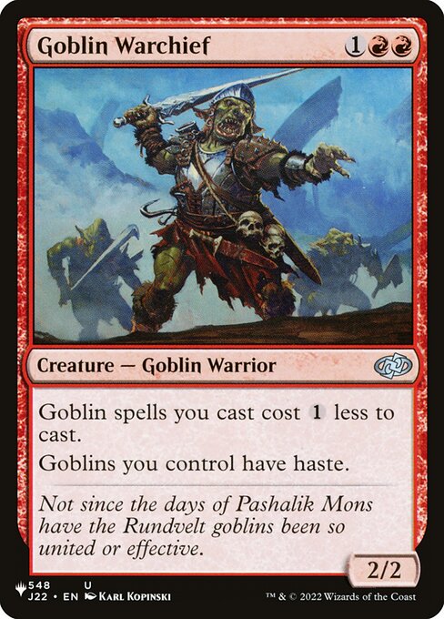 Goblin Warchief - The List