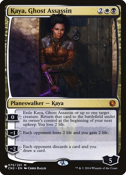 Kaya, Ghost Assassin - The List