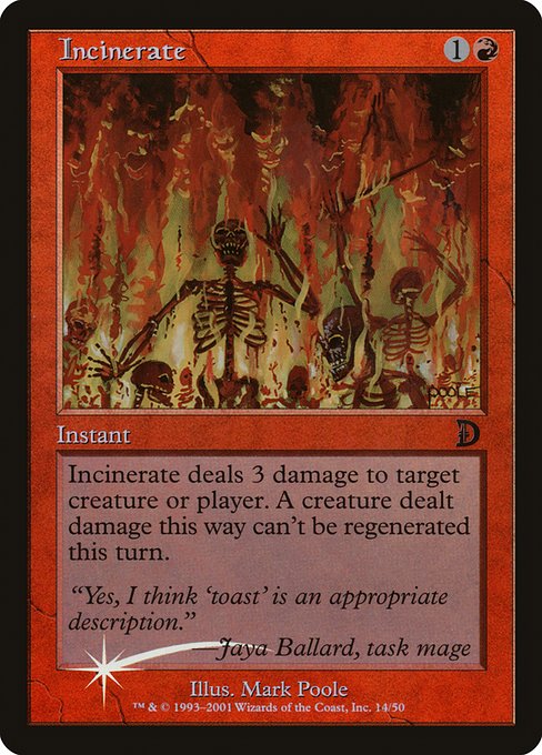 Incinerate - Deckmasters - Promo Foil