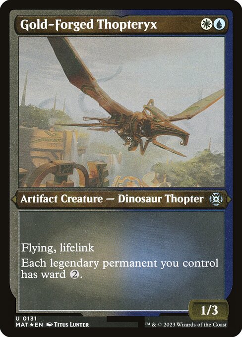 Gold-Forged Thopteryx - March of the Machine: The Aftermath - Etched Foil