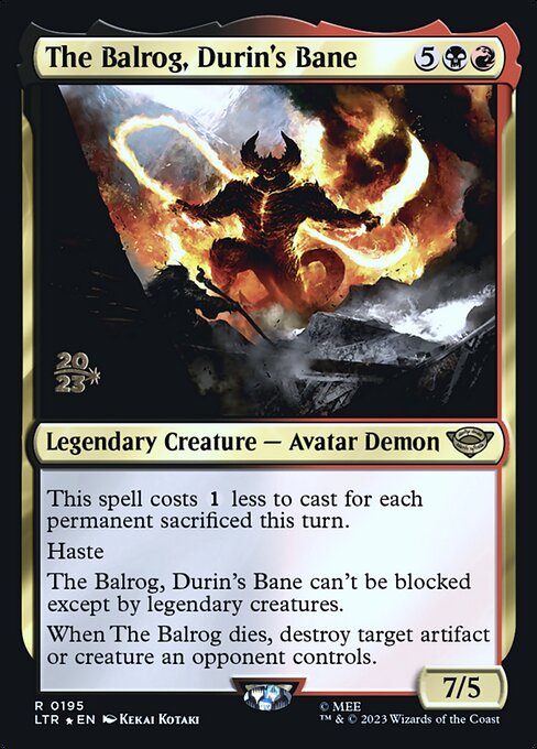 The Balrog, Durin's Bane - Tales of Middle-earth Promos - Promo Foil