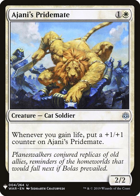 Ajani's Pridemate - The List