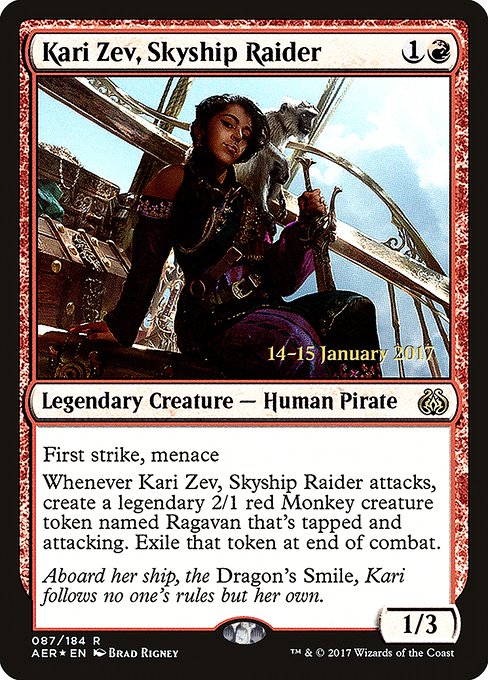 Kari Zev, Skyship Raider - Aether Revolt Promos - Promo Foil