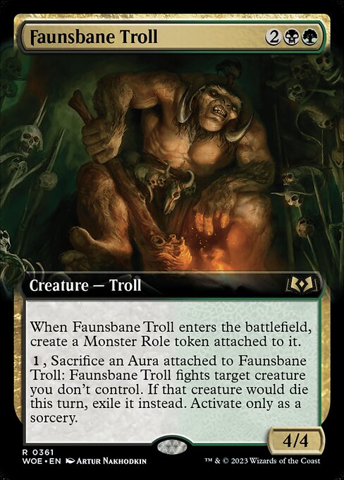 Faunsbane Troll - Wilds of Eldraine - Extended Art