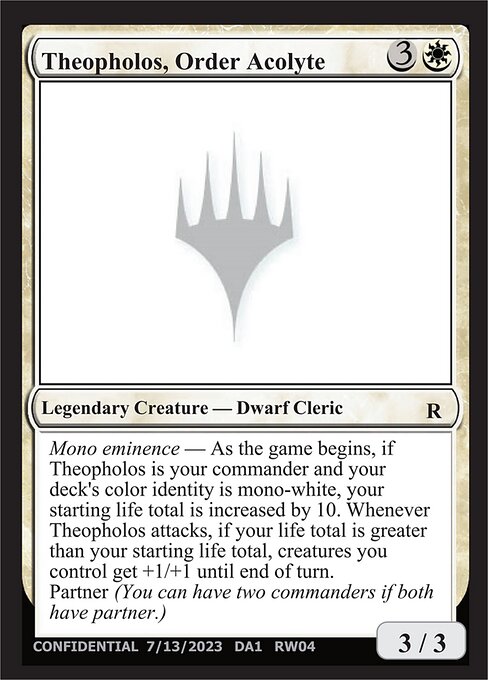 Theopholos, Order Acolyte - Unknown Event