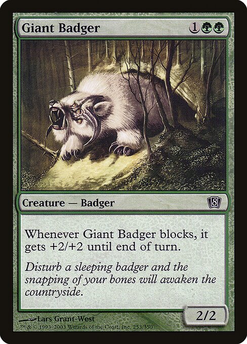 Giant Badger - Eighth Edition - Promo Foil